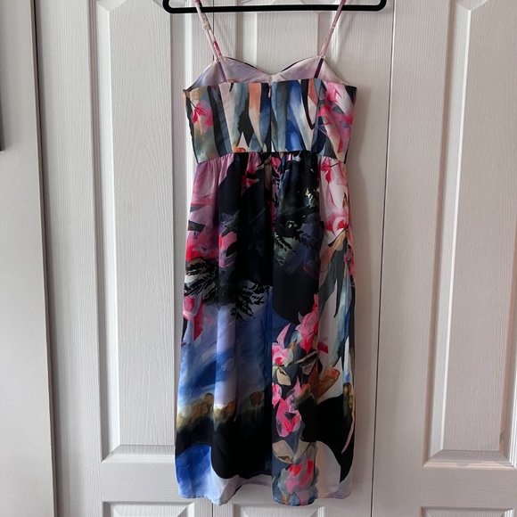 Anthropologie Corey Lynn Calter Watercolour Dress Size 2P - Picture 5 of 9